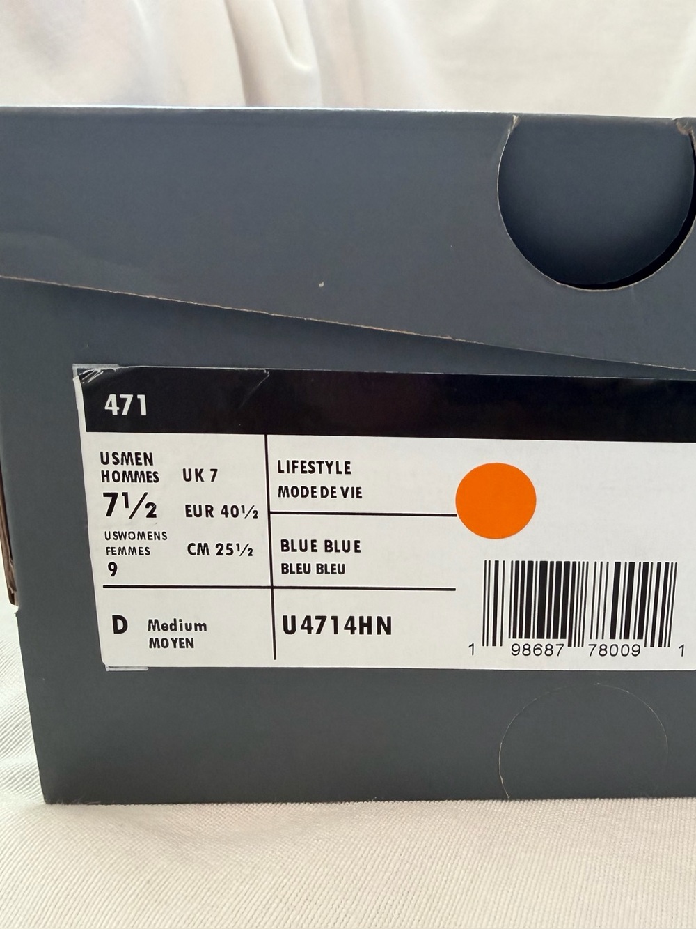 New Balance 471 Sneakers Anthropologie Oxford Blue/Flint Blue Size 9 - Picture 7 of 11